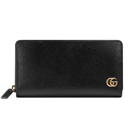 black gucci zip around wallet|Gucci marmont wallet dupe.